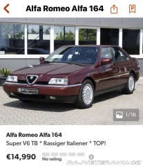 Alfa Romeo 164 Super 2,0 V6 Turbo 148kW 1996
